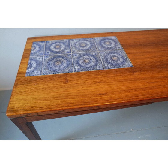 Image 1 of Vintage Couchtisch aus Palisanderholz und Keramik, Dänemark 1960