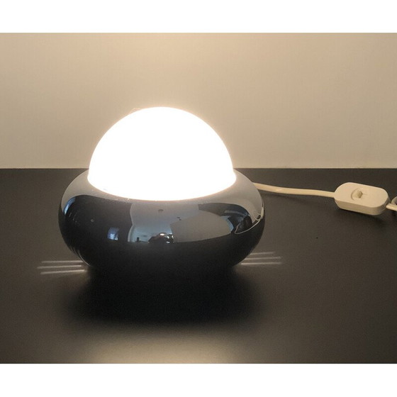 Image 1 of Vintage Ufo Lampe aus verchromtem Metall für Luci Illuminazione, Italien 1970