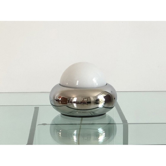 Image 1 of Vintage Ufo Lampe aus verchromtem Metall für Luci Illuminazione, Italien 1970