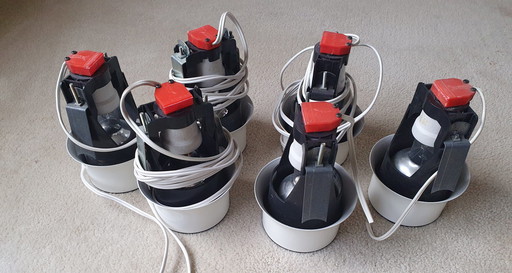 6x Vintage Einbaustrahler