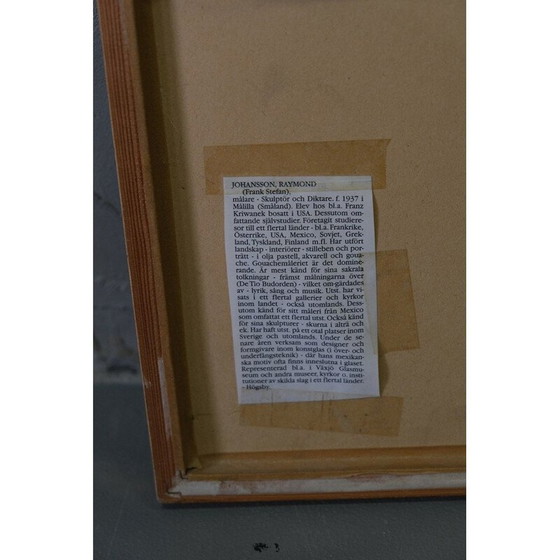 Image 1 of Moderne Aquarellmalerei von Raymond Johansson, Schweden 1960