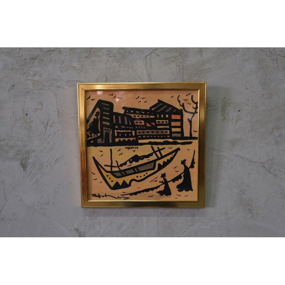 Image 1 of Moderne Aquarellmalerei von Raymond Johansson, Schweden 1960