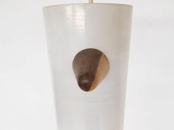 Image 1 of Dänische Hängelampe aus Glas und Holz