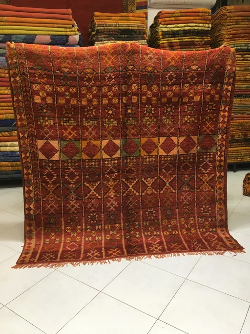 Antiker Berber Zemmour-Teppich 1m97 x 1m90