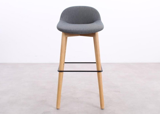 Image 1 of 4X Artifort Beso Barhocker Grau/Holz