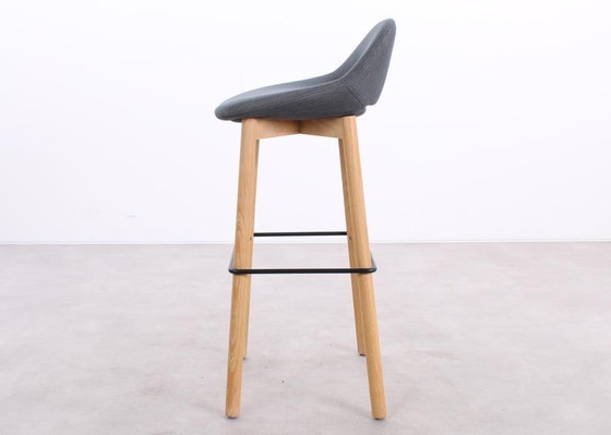 Image 1 of 4X Artifort Beso Barhocker Grau/Holz