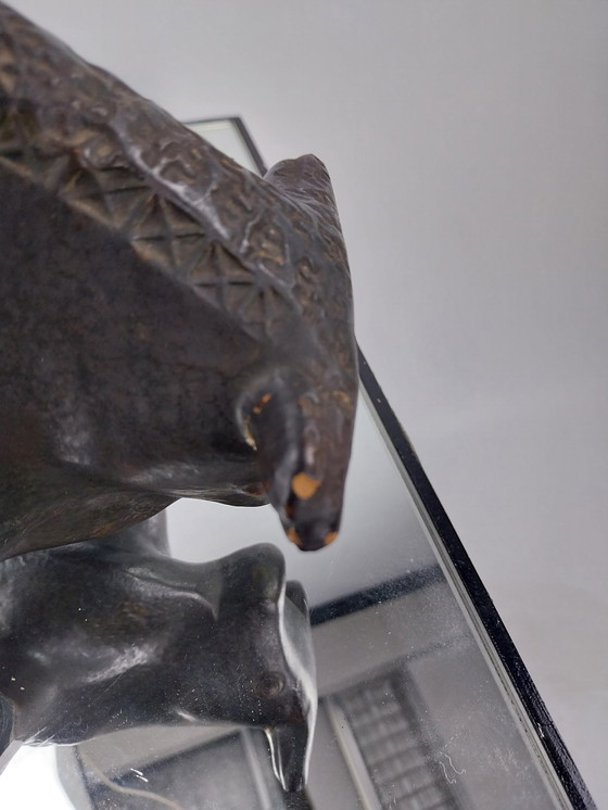 Image 1 of Bull von Aldo Londi für Bitossi. Schwarz 