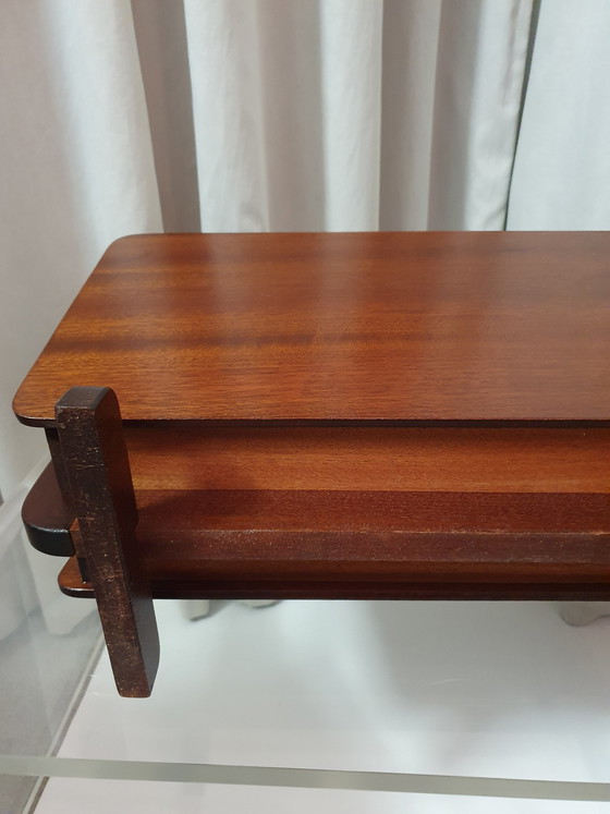 Image 1 of Vintage Zeitungsständer Holz Mahagoni