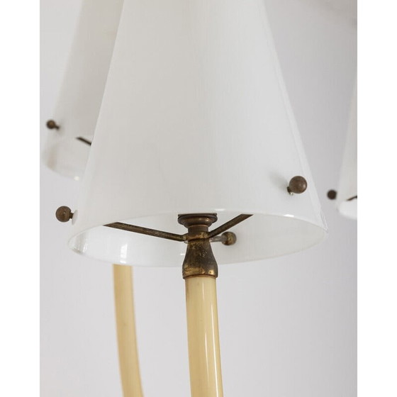 Image 1 of Vintage Stehlampe aus Muranoglas mit Dreibeinfuß, 1950er Jahre