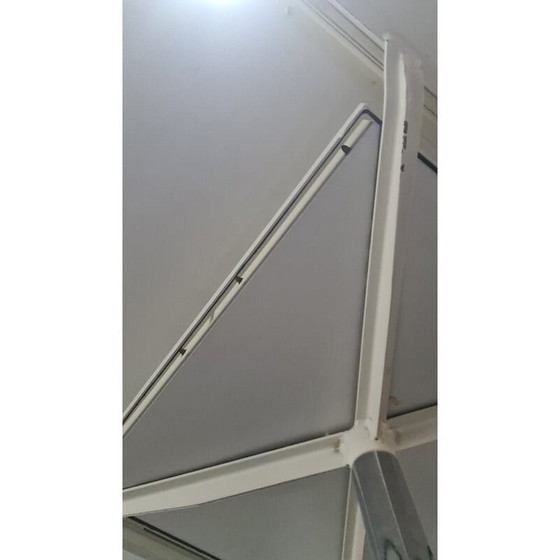 Image 1 of Runder ausziehbarer Esstisch aus Formica und Chrom