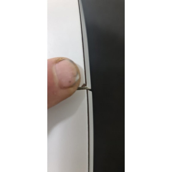 Image 1 of Runder ausziehbarer Esstisch aus Formica und Chrom