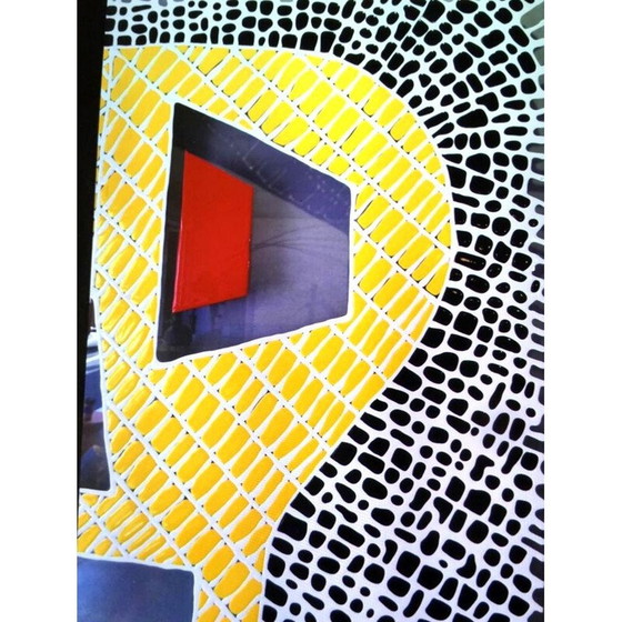 Image 1 of Vintage Kunstwerk auf Chromstahl Altglas von Stby