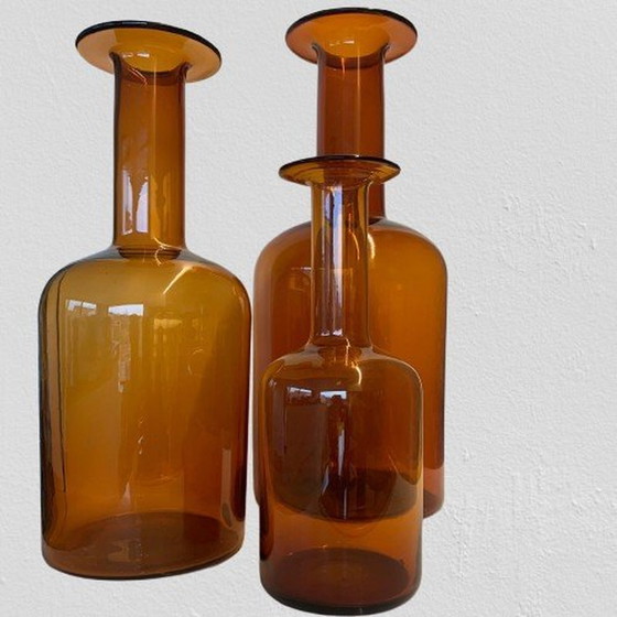 Image 1 of Ein Satz von sechs "Gulvase"-Flaschen von Otto Brauer für Kastrup Holmegaard