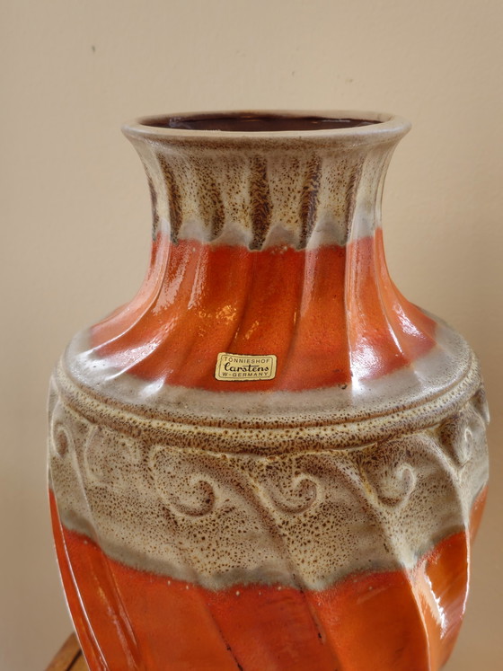 Image 1 of Vintage Carstens Tönnieshof West Deutschland Vase Orange