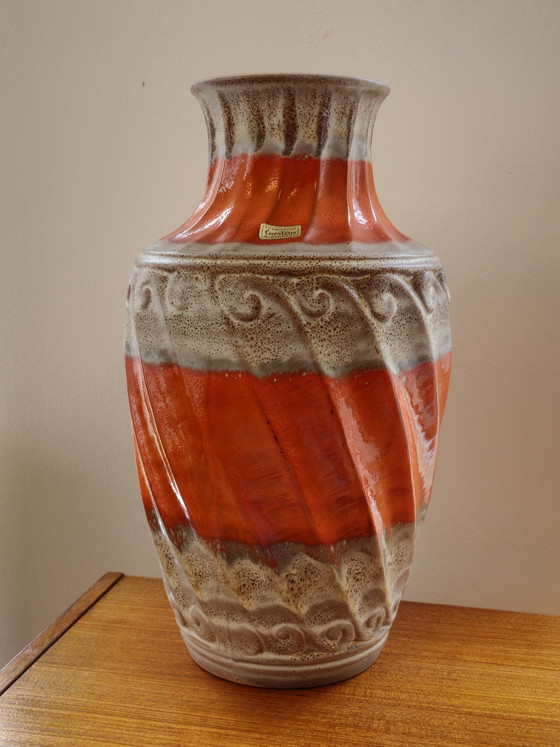 Image 1 of Vintage Carstens Tönnieshof West Deutschland Vase Orange