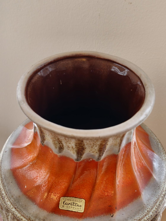 Image 1 of Vintage Carstens Tönnieshof West Deutschland Vase Orange