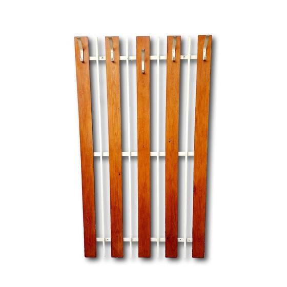 Image 1 of Vintage-Gittergarderobe aus Metall und Holz, 1960