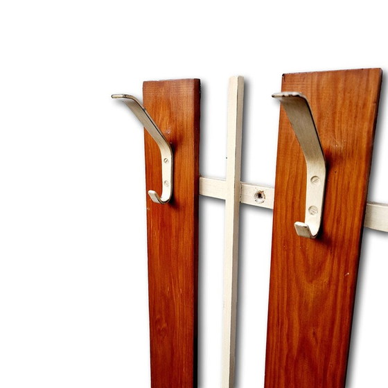 Image 1 of Vintage-Gittergarderobe aus Metall und Holz, 1960