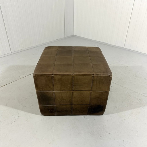 De Sede Patchwork Leder Fußhocker