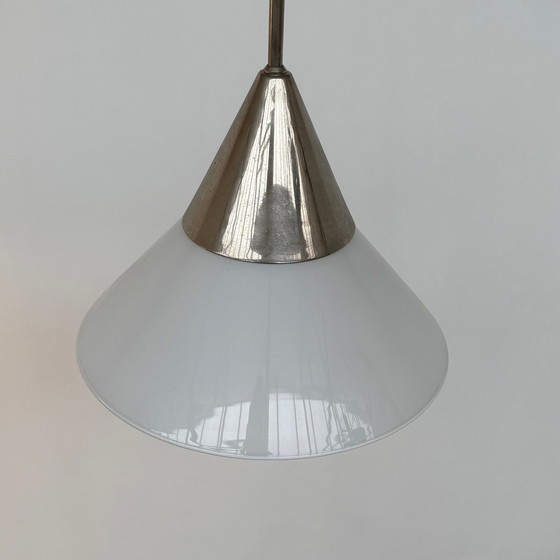 Image 1 of 4X Pendelleuchte mit konischem Glasschirm Ø30Cm