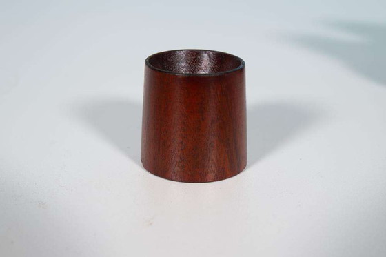 Image 1 of Vintage-Set Eierbecherhalter aus Teakholz, Midmod-Eierhalter