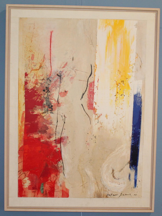 Image 1 of Bild in rot, gelb und blau