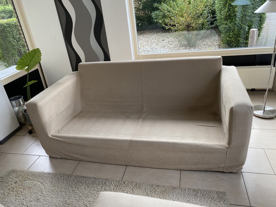 Image 1 of Vivante Zweisitzer-Sofa mit Hocker