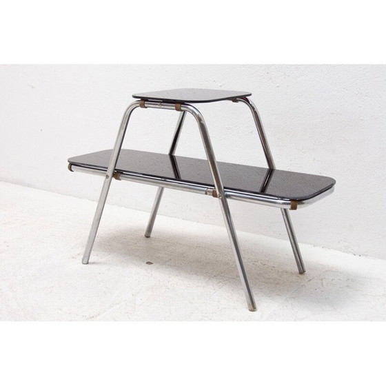 Image 1 of Mid Century Bauhaus Stahlrohr Blumenständer, Mitteleuropa 1930er Jahre