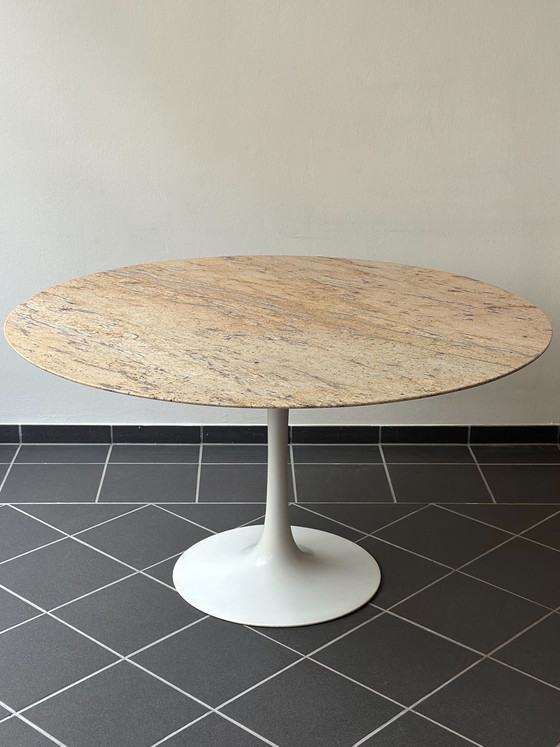 Image 1 of Arkana Marble Tulip Dining Table By Maurice Burke