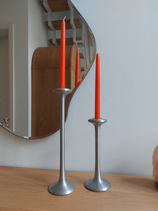 2x Vintage Ikea Kägla Kerzenständer