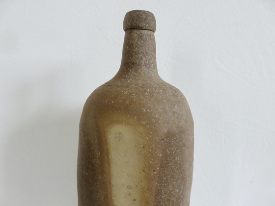 Image 1 of Große Flasche Aus Schamottiertem Steinzeug, 70er Jahre