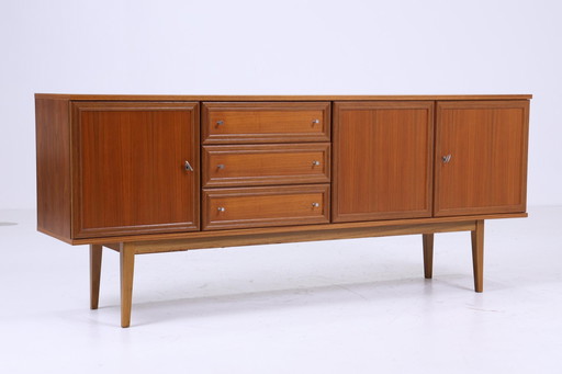 Vintage Sideboard 60er Jahre | Mid Century Schrank  Schubladen Anrichte Nussbaum Holz Aufbewahrung