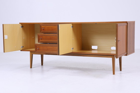 Image 1 of Vintage Sideboard 60er Jahre | Mid Century Schrank  Schubladen Anrichte Nussbaum Holz Aufbewahrung