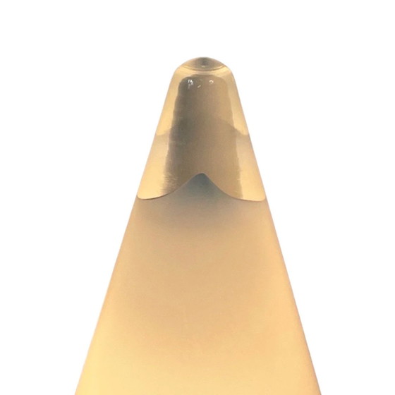 Image 1 of Ilu di Vetro – TeePee-Lampe – Glas – mattweiß, in tollem Zustand, extra großes Modell (30 cm)