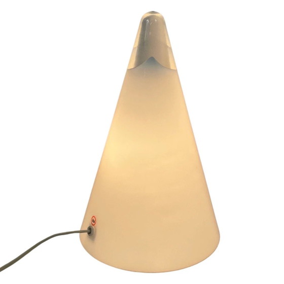 Image 1 of Ilu di Vetro – TeePee-Lampe – Glas – mattweiß, in tollem Zustand, extra großes Modell (30 cm)