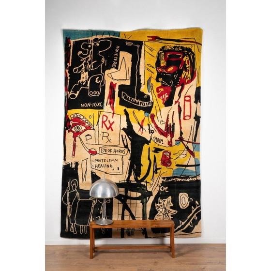 Image 1 of Alter Wandteppich "Schmelzpunkt des Eises" von Jean-Michel Basquiat