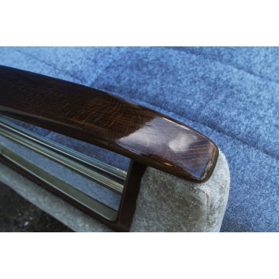 Image 1 of Vintage Sofabett in blau-beige 1950