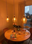 Esszimmerlampe, Trendy, mit 3 Glaskugeln