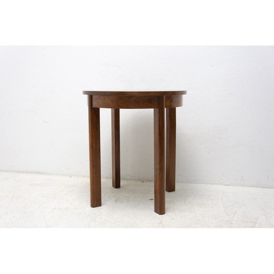 Image 1 of Vintage Art Deco Couchtisch aus Nussbaumholz, Tschechoslowakei 1940er Jahre