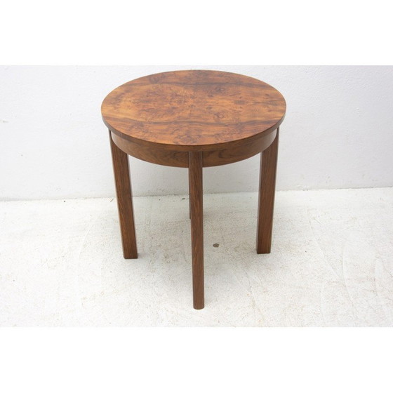 Image 1 of Vintage Art Deco Couchtisch aus Nussbaumholz, Tschechoslowakei 1940er Jahre