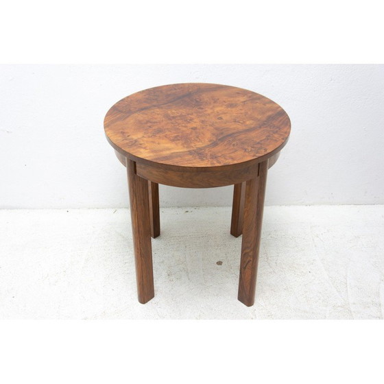 Image 1 of Vintage Art Deco Couchtisch aus Nussbaumholz, Tschechoslowakei 1940er Jahre