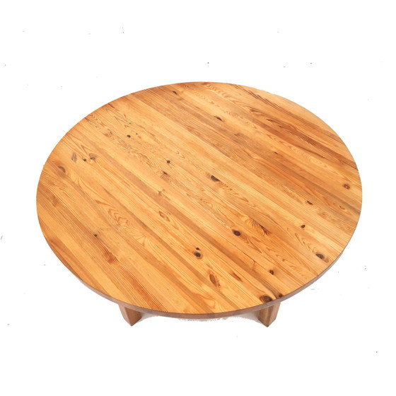 Image 1 of Runder Esstisch aus massivem Kiefernholz Norden von Ikea aus den 1970er Jahren.