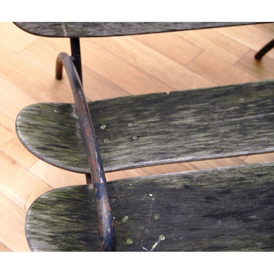 Image 1 of Vintage-Bänke aus Holz und Metall von Lucas für Adidas