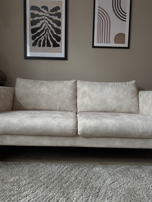 Mikrofasersofa 2,5 Sitzer Beige