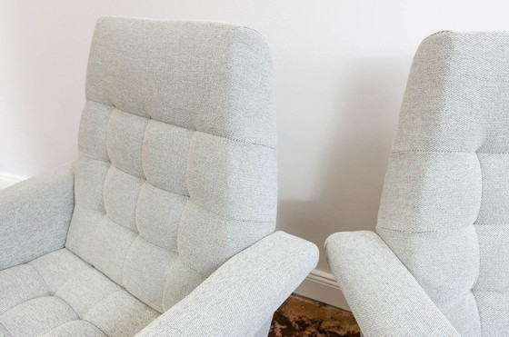 Image 1 of Paar Sessel von Up Závody auf Metallrädern, Tschechoslowakei, 1970