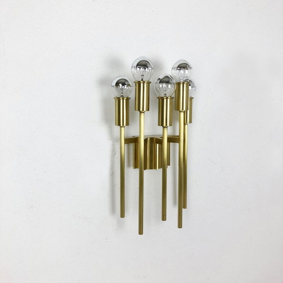 Image 1 of Wandlampe aus Messing, Italien 1970