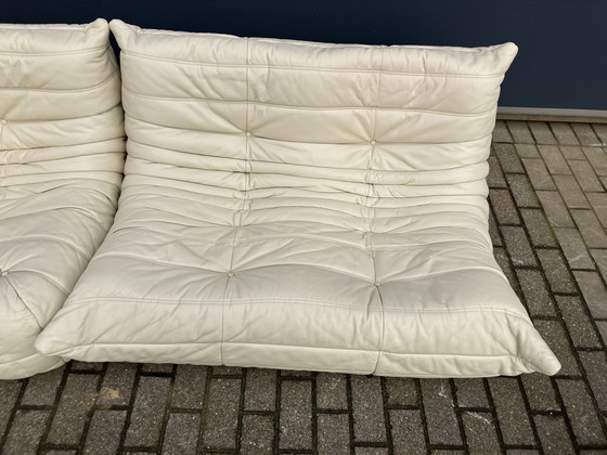 Image 1 of Ligne Roset Togo 1Sitz, 2Sitz & Ecke In Beige Leder