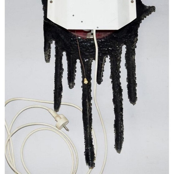 Image 1 of Alte Wandlampe aus Eisen und Glas, Tschechoslowakei 1950er Jahre