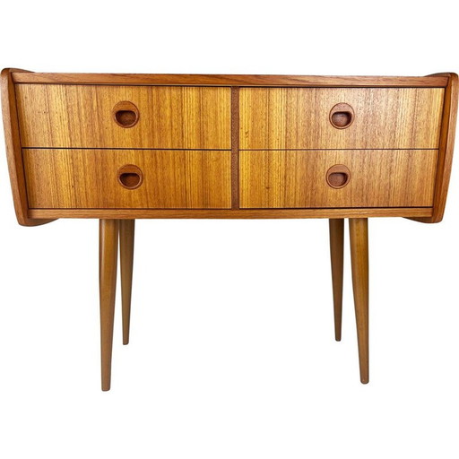 Altes dänisches Teakholz-Highboard, 1960er Jahre