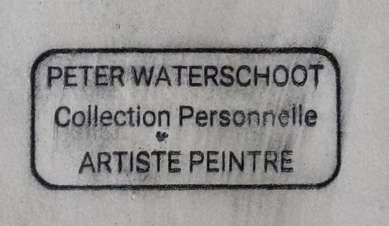 Image 1 of Peter Waterschoot 1969-2022 Wunderschönes Abstraktes Gemälde Von Qualität